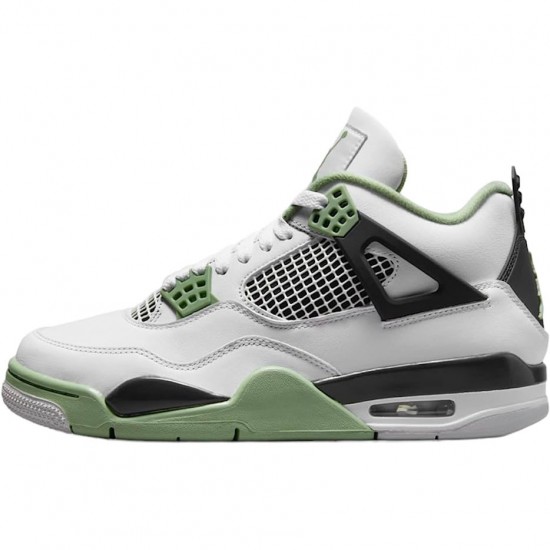 KicksOnFire Jordan 4 Retro White Oil Green Dark Ash White/Seafoam/Dark Ash/Neutral Grey AQ9129-103