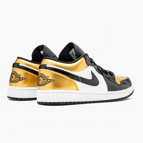 KicksOnFire Jordan 1 Low Gold Toe Metallic Gold/Black-White CQ9447-700