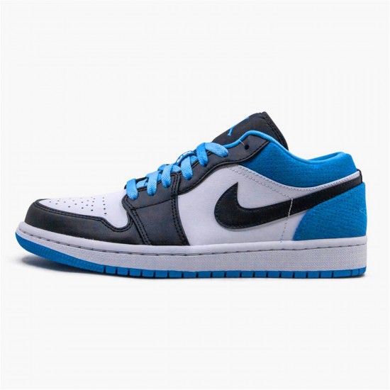 KicksOnFire Jordan 1 Low Laser Blue Black/Black-Laser Blue-White CK3022-004