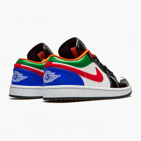 KicksOnFire Jordan 1 Low Multi-Color Black Toe (W) White/Hyper Royal-University Red-White CZ4776-101