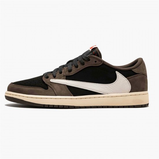 KicksOnFire Jordan 1 Retro Low OG SP Travis Scott Black/Dark Mocha-University Red-Sail CQ4277-001