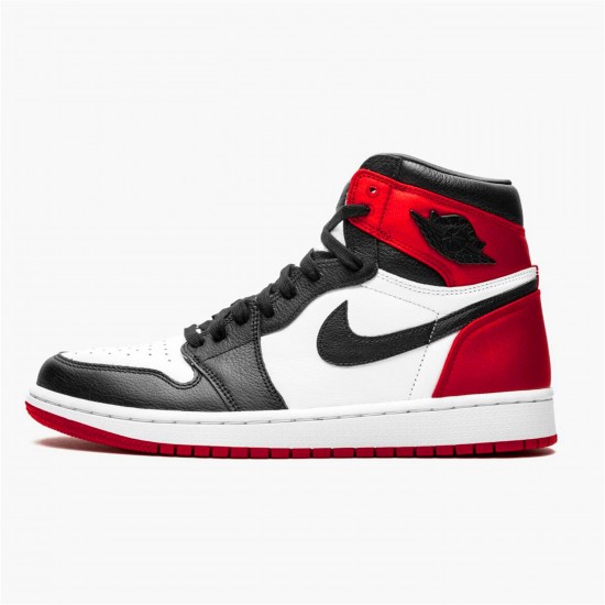 KicksOnFire Jordan 1 Retro High Satin Black Toe (W) Black/White-University Red CD0461-016