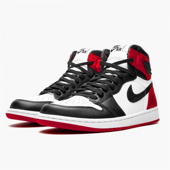 KicksOnFire Jordan 1 Retro High Satin Black Toe (W) Black/White-University Red CD0461-016