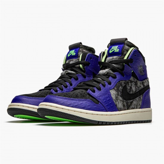 KicksOnFire Jordan 1 High Zoom Air CMFT Bayou Boys New Orchid/Lime Blast/Black DC2133-500