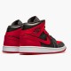 KicksOnFire Jordan 1 Mid Banned (2020) Black/University Red-Black-Whit 554724-074