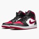 KicksOnFire Jordan 1 Mid Bred Toe Black/Noble Red-White 554724-066