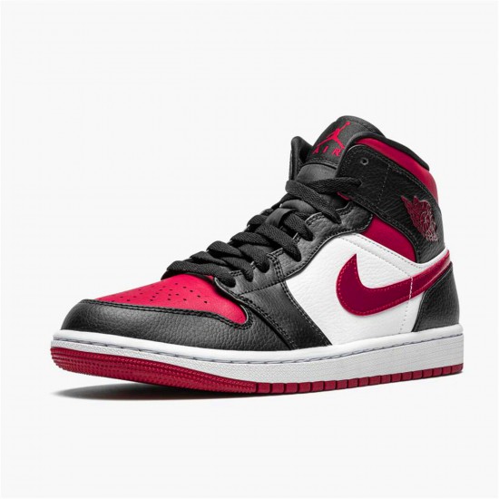 KicksOnFire Jordan 1 Mid Bred Toe Black/Noble Red-White 554724-066