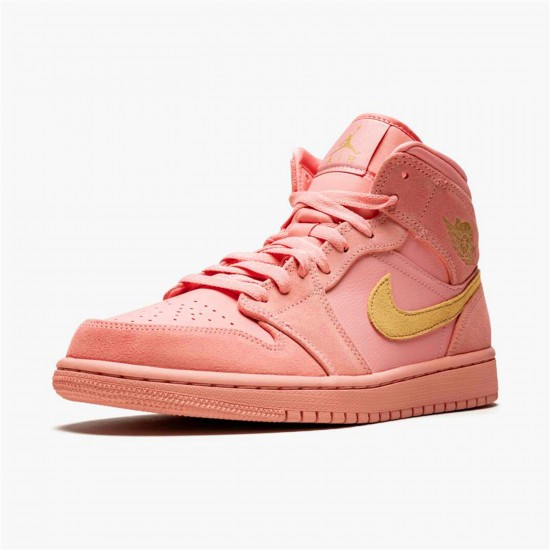 KicksOnFire Jordan 1 Mid Coral Gold Coral Stardust/Club Gold-Coral Stardust 852542-600