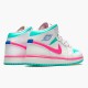 KicksOnFire Jordan 1 Mid White Pink Green Soar (GS) White/Digital Pink-Aurora Green-Soar 555112-102