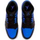 KicksOnFire Jordan 1 Mid Hyper Royal Tumbled Leather Black/Hyper Royal-White 554724-077