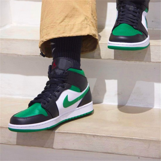 KicksOnFire Jordan 1 Mid Green Toe Black/Gym Red-White-Pine Green 554724-067