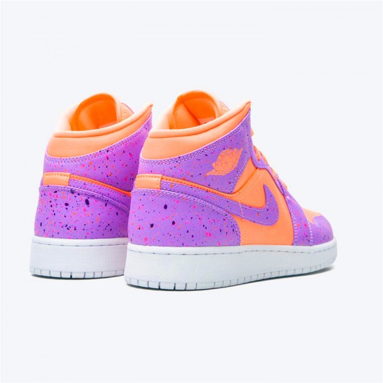 KicksOnFire Jordan 1 Mid SE GS Atomic Pulse Orange Pulse/Atomic Violet/Laser Crimson/Voltage Purple/White AV5174-800