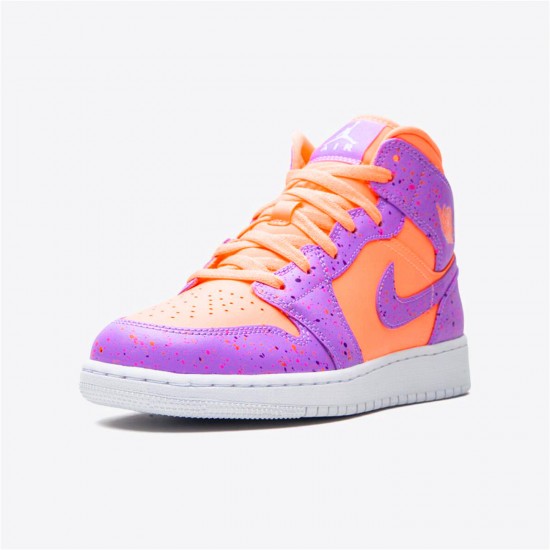 KicksOnFire Jordan 1 Mid SE GS Atomic Pulse Orange Pulse/Atomic Violet/Laser Crimson/Voltage Purple/White AV5174-800