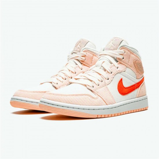 KicksOnFire Jordan 1 Mid SE Corduroy Sail Sail/Orange Quartz-White-Orange DA8009-108