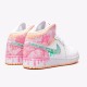 KicksOnFire Jordan 1 Mid Paint Drip (GS) White/Green Glow-Arctic Punch DD1666-100