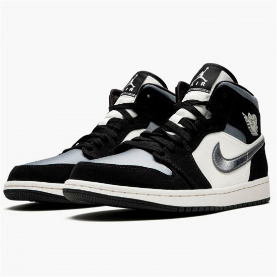 KicksOnFire Jordan 1 Mid Satin Grey Toe Black/Smoke Grey-Sail 852542-011