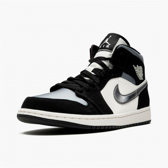 KicksOnFire Jordan 1 Mid Satin Grey Toe Black/Smoke Grey-Sail 852542-011