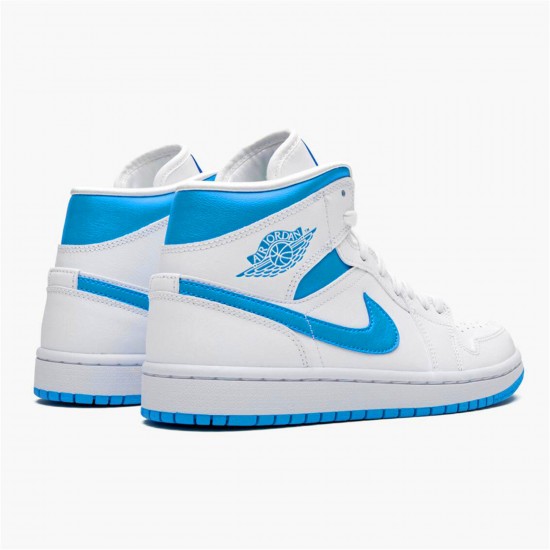 KicksOnFire Jordan 1 Mid UNC (W) White/Dark Powder Blue-White BQ6472-114