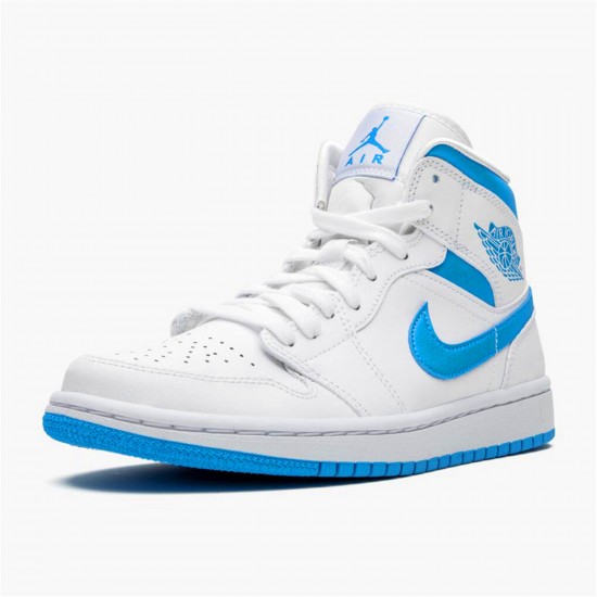 KicksOnFire Jordan 1 Mid UNC (W) White/Dark Powder Blue-White BQ6472-114