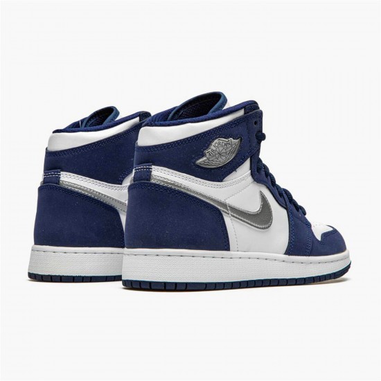 KicksOnFire Jordan 1 Retro High COJP Midnight Navy (2020) White/Metallic Silver-Midnight Navy DC1788-100