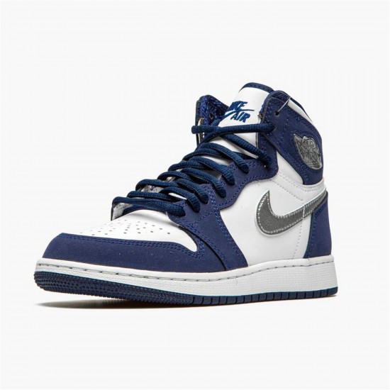 KicksOnFire Jordan 1 Retro High COJP Midnight Navy (2020) White/Metallic Silver-Midnight Navy DC1788-100