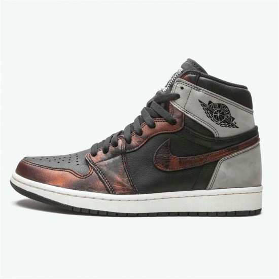 KicksOnFire Jordan 1 Retro High Light Army Rust Shadow Patina Black/Grey-Rust 555088-033