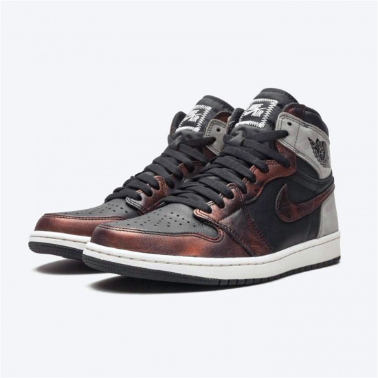 KicksOnFire Jordan 1 Retro High Light Army Rust Shadow Patina Black/Grey-Rust 555088-033