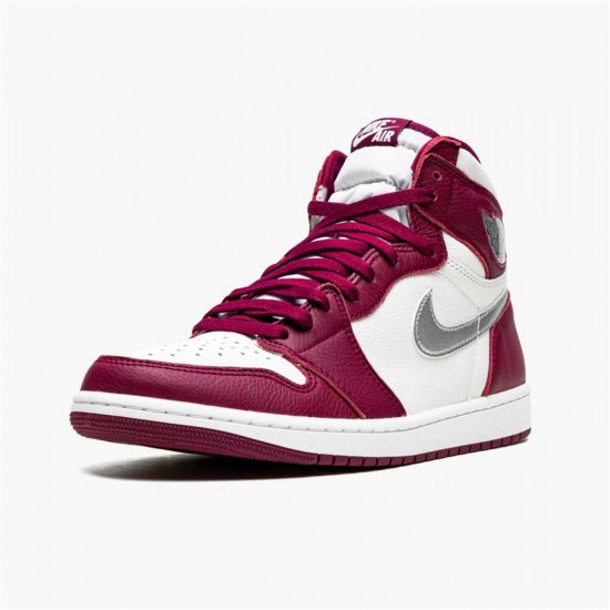 KicksOnFire Jordan 1 Retro High OG Bordeaux Bordeaux/White-Metallic Silver 555088-611