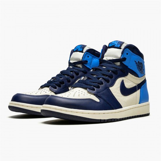 KicksOnFire Jordan 1 Retro High Obsidian UNC Sail/Obsidian-University Blue 555088-140