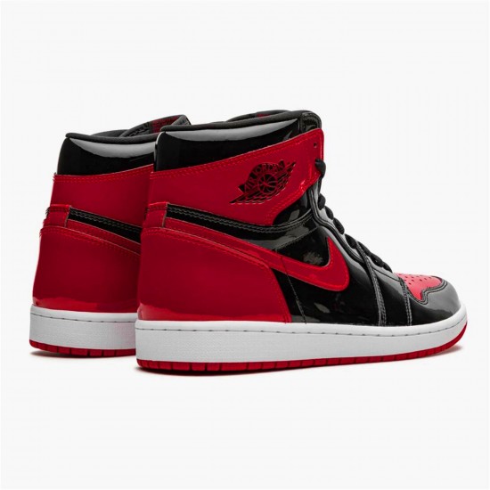 KicksOnFire Jordan 1 Retro High OG Patent Bred Black/White-Varsity Red 555088-063