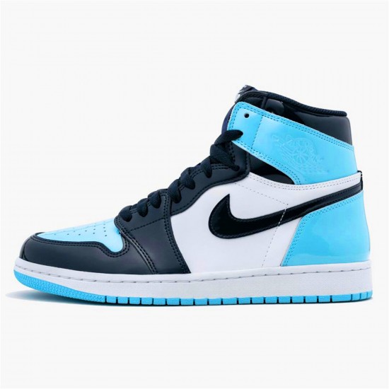 KicksOnFire Jordan 1 Retro High UNC Patent (W) Obsidian/Blue Chill-White CD0461-401