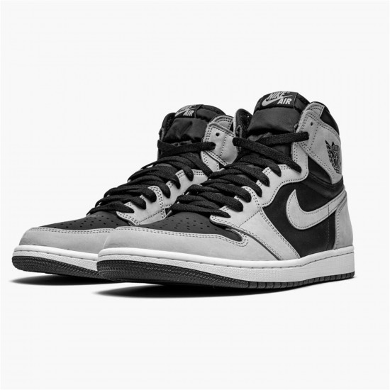 KicksOnFire Jordan 1 Retro High Shadow 2.0 Black/White-Light Smoke Grey 555088-035