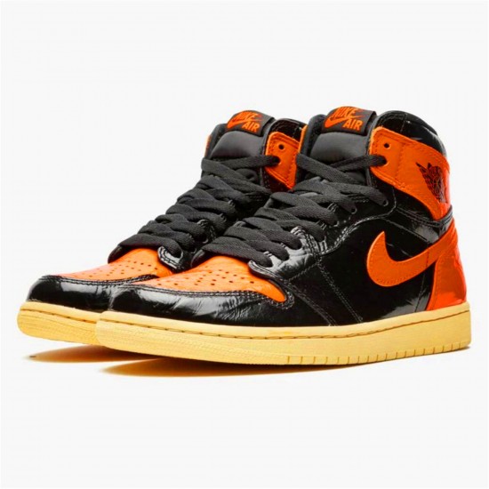 KicksOnFire Jordan 1 Retro High Shattered Backboard 3.0 Black/Pale Vanilla-Starfish 555088-028