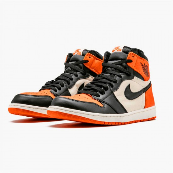 KicksOnFire Jordan 1 Retro Shattered Backboard Black/Starfish-Sail 555088-005