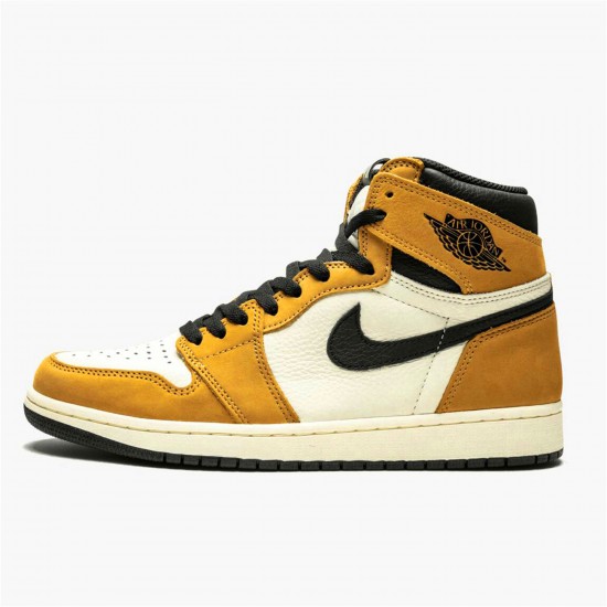 KicksOnFire Jordan 1 Retro High Rookie of the Year Golden Harvest/Black-Sail 555088-700