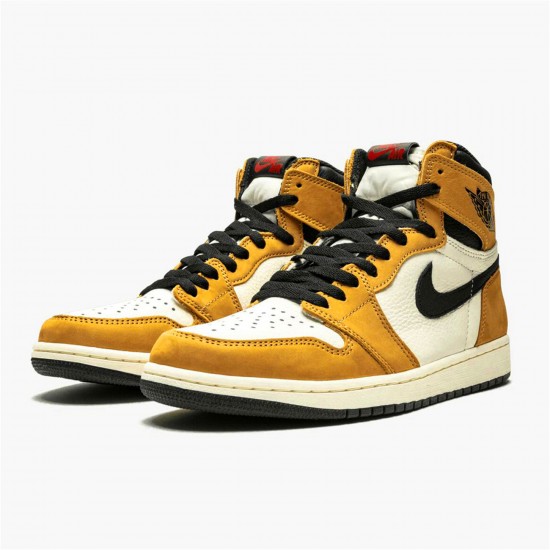 KicksOnFire Jordan 1 Retro High Rookie of the Year Golden Harvest/Black-Sail 555088-700