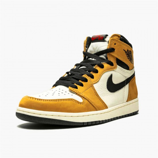 KicksOnFire Jordan 1 Retro High Rookie of the Year Golden Harvest/Black-Sail 555088-700