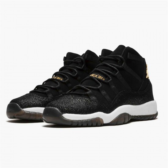 KicksOnFire Jordan 11 Retro Heiress Black Stingray (GS) Black/Metallic Gold-White-Infrared 23 852625-030