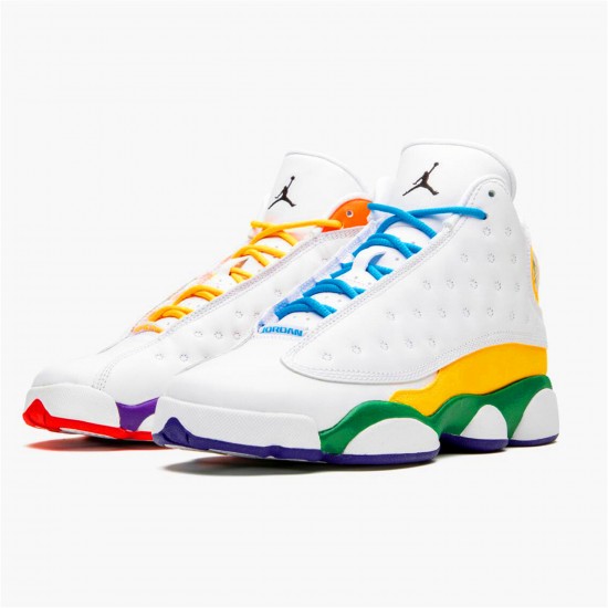 KicksOnFire Jordan 13 Retro Playground (GS) White/Black-Court Purple-Total Orange-Pine Green CV0785-158