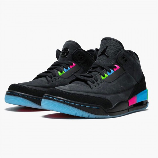 KicksOnFire Jordan 3 Retro Quai 54 (2018) Black/Black-Electric Green-Infrared 23 AT9195-001