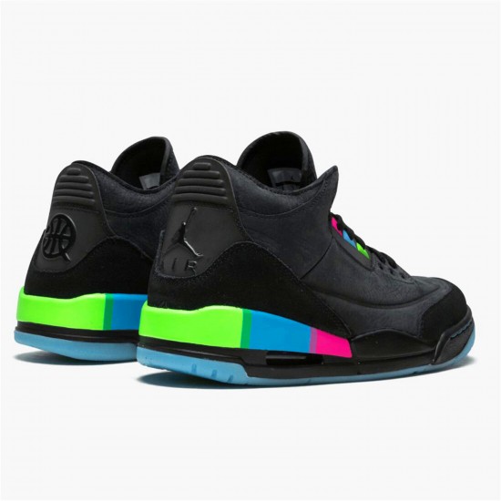 KicksOnFire Jordan 3 Retro Quai 54 (2018) Black/Black-Electric Green-Infrared 23 AT9195-001