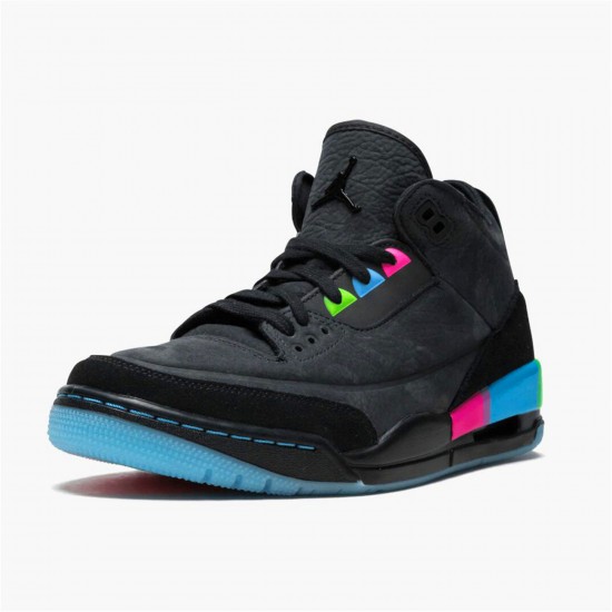 KicksOnFire Jordan 3 Retro Quai 54 (2018) Black/Black-Electric Green-Infrared 23 AT9195-001