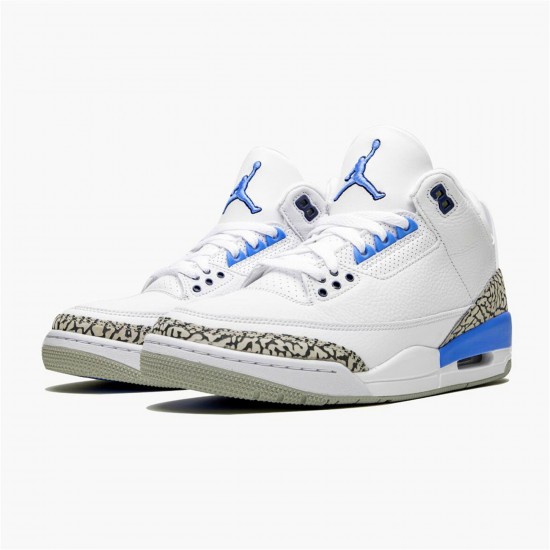 KicksOnFire Jordan 3 Retro UNC (2020) White/Valor Blue-Tech Grey CT8532-104