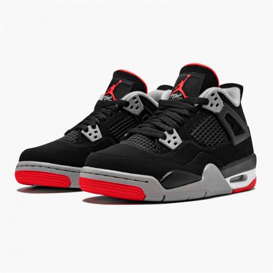 KicksOnFire Jordan 4 Retro Bred (2019) Black/Fire Red-Cement Grey-Summit White 308497-060