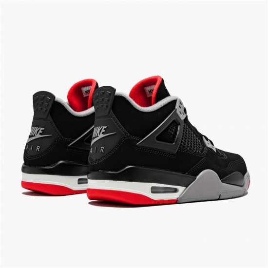 KicksOnFire Jordan 4 Retro Bred (2019) Black/Fire Red-Cement Grey-Summit White 308497-060