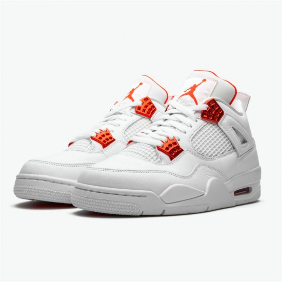 KicksOnFire Jordan 4 Retro Metallic Orange White/Metallic Silver-Team Orange CT8527-118