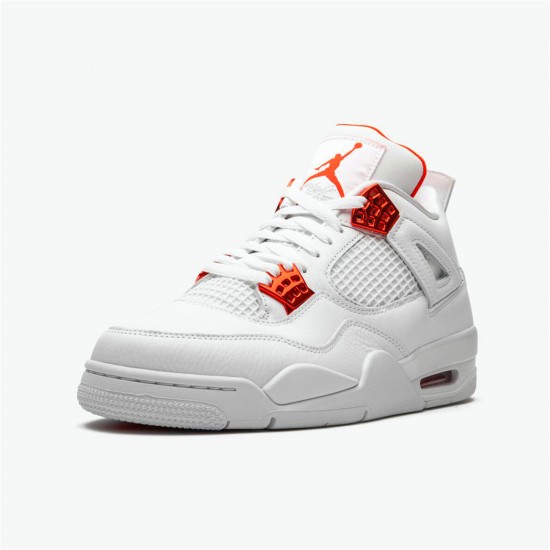 KicksOnFire Jordan 4 Retro Metallic Orange White/Metallic Silver-Team Orange CT8527-118