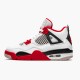 KicksOnFire Jordan 4 Retro Fire Red 2020 (GS) White/Black-Tech Grey-Fire Red 408452-160