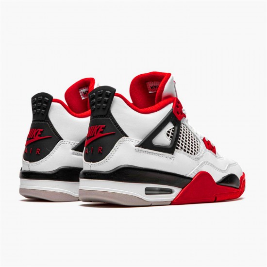 KicksOnFire Jordan 4 Retro Fire Red 2020 (GS) White/Black-Tech Grey-Fire Red 408452-160