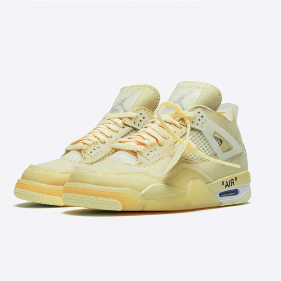 KicksOnFire Jordan 4 Retro Off-White Sail (W) Sail/Muslin-White-Black CV9388-100